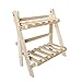 MVPACKEEY Soporte para Plantas de Madera de 35 cm, para Interiores, 2 Niveles, Plegable, para macetas de Escritorio, para Exteriores de Ventana, Patio, jardín, balcón (marrón)
