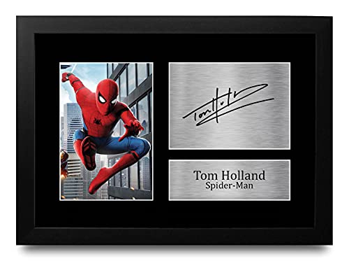 HWC Trading Tom Holland A4 Incorniciato Firmato Regalo Visualizzazione...