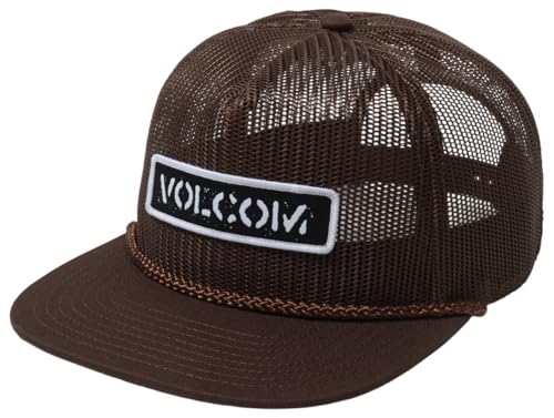 Image of Volcom Men's Snapback Hat - 6-Panel Twill Flat Brim Cap Adjustable Snap Closure