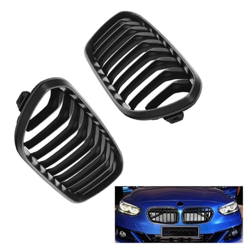 Parrilla parachoques delantera de riñón negra para coche Serie 1 F20 F21 LCI 2015 a 2017 4