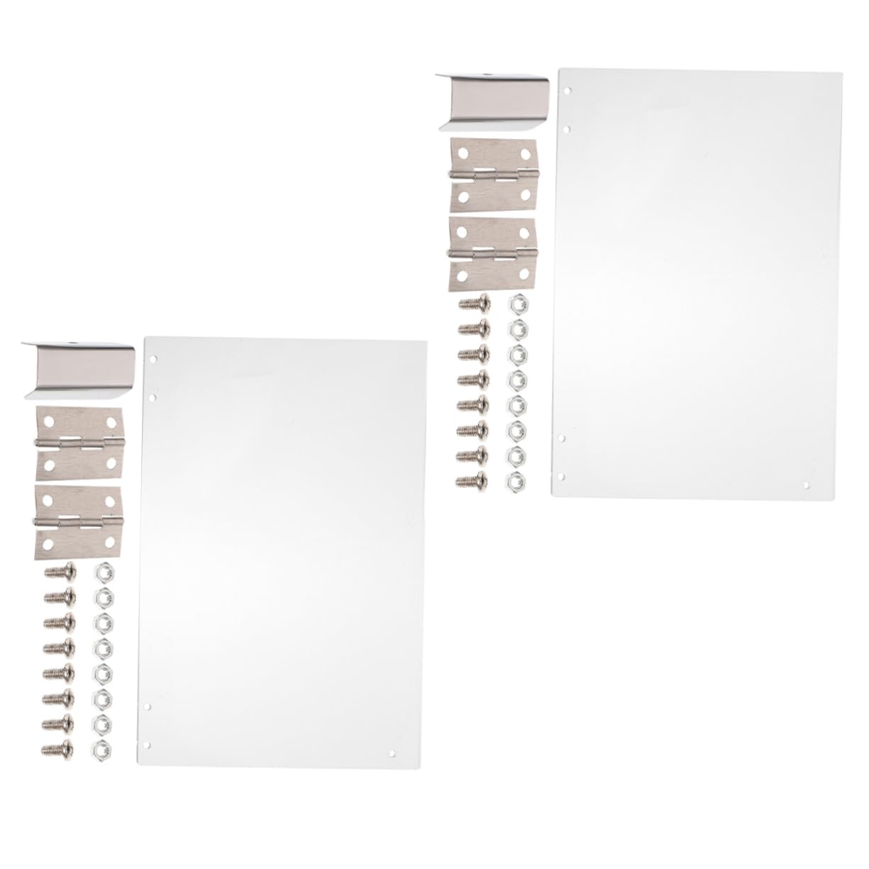 Healifty 2pcs Clear Popcorn Machine Door Panel Replacement Baffle Protective Parts for Commercial Popcorn Maker Dual Door Design