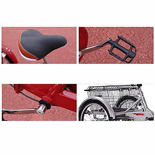 Triciclo plegable para adultos, ruedas de 20 pulgadas, 3 ruedas, monocarga, con canasto, marco de aluminio, capacidad de carga ajustable hasta 150 kg miniatura 2