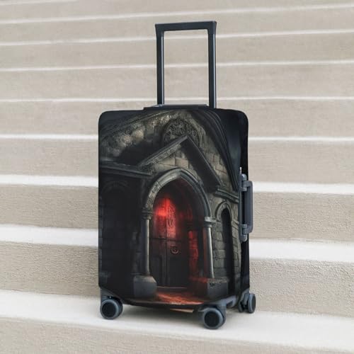 Housse de protection pour valise Old Crypt noire taille L extensible et lavable