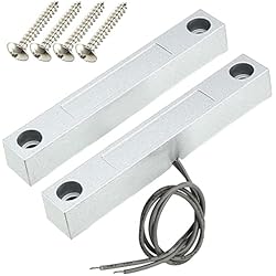 Sensor Magnetico Blindado Gebildet Seguridad para el hogar Contacto de Puerta Enrollable con Cable Interruptor magnético de lengüeta Interruptor magnético (Imán Cerca - conectar Circuito, imán lejos - Romper Circuito) MC-58