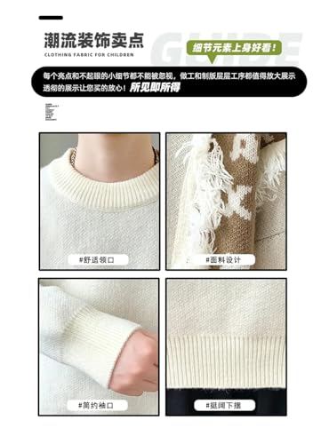 Mens Sweater Winter Round Neck Long-Sleeved Knitted Pullover Casual Loose Sweater2