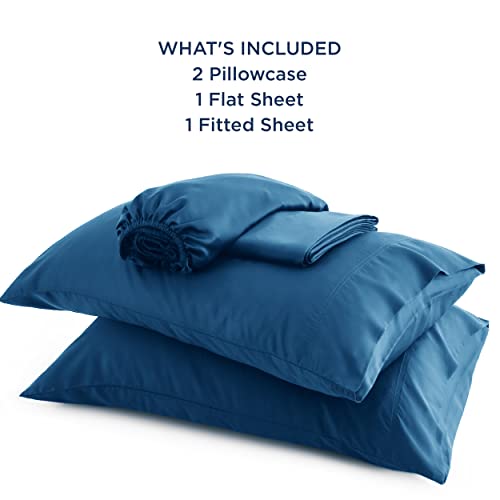 Image of Bedsure King Size Sheets Set, Cooling Sheets for Hot Sleepers, Rayon Derived from Bamboo, PureWoven, Breathable & Soft, Deep Pocket Up to 16 Inches, Hotel Luxury Silky Bedding, Teal