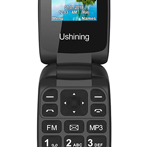 Ushining Unlocked Flip Cell Phone for Seniors,Easy-to-Use,Long Standby time,T-Mobile Card Suitable (Black) - Thumbnail 6