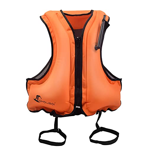 Aufblasbare Schwimm Weste Damen Herren Schwimm Hilfe Weste Erwachsene AONYIYI Tragbare Schnorchel Schwimm Weste für Kajak Motorboot Flotation Wassersport Sport Cover