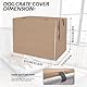 OUUTMEE Beige Hundebox-Abdeckung, wasserdichte Hundekäfig-Abdeckung für 60–125 cm große Hundezwinger, wasserdicht/Sonnenschutz/Lichtblockierend mit Tür und belüftetem Fenster