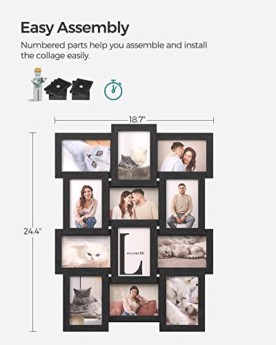 Songmics Collage Picture Frames For 10 Photos Bundle With Collage Picture Frames For 12 Photos, Black Urpf20Bk And Urpf26Bk #TOP5
