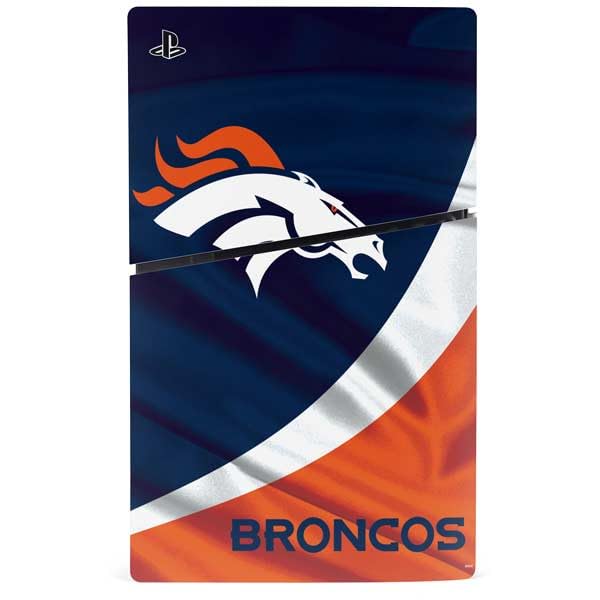 Skinit Decal Gaming Skin Compatible with PS5 Slim Disk Console - Officially Licensed NFL Denver Broncos Design