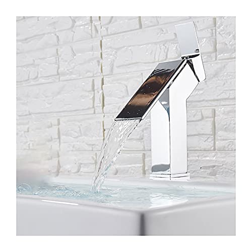 Robinet cascade salle de bain luxe en laiton massif chrome durable