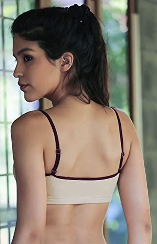 Image of Laavian Women's Modal, Elastane Non-padded Wire Free Beginners Bra