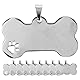 BUGUUYO 10 Stück Hundemarken Blanko-Etiketten Metallanhänger Blanko-Hundemarken Zum Gravieren Personalisierte Hundemarken Hundemarke Mit Gravur Für Haustiere Charm Kleine Silberne