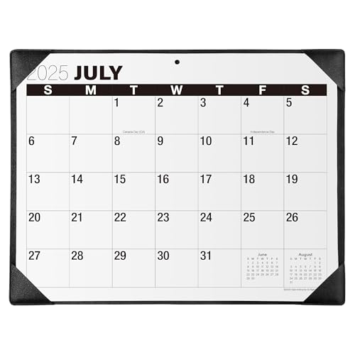 Nekmit 2025-2026 Desk Calendar, Large Print Desk Calendar with Desktop Mat, 21