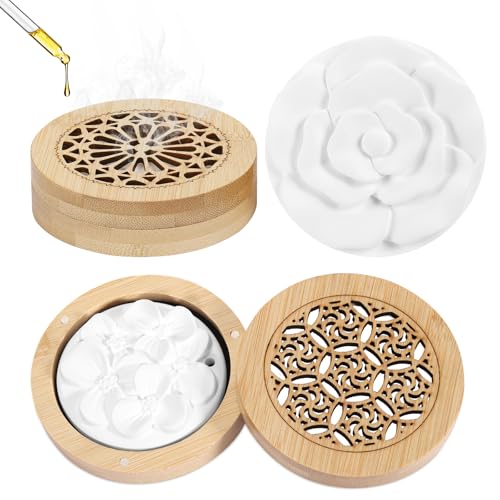 Yimomoyi 2Pcs Fragrance Stone for Essential Oils, Diffuser Aroma Diffuser with Wooden Incense Box Diffuser Essential Oils Fragrance Stone Aroma Diffuser for Yoga Home Car Office Spa (2Pcs) Yimomoyi 2Pcs Fragrance Stone for Essential Oils, Diffuser Aroma Diffuser with Wooden Incense Box Diffuser Essential Oils Fragrance Stone Aroma Diffuser for Yoga Home Car Office Spa (2Pcs)