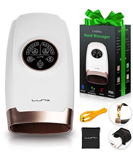 Lunix Cordless Electric Hand Massager with Compression
