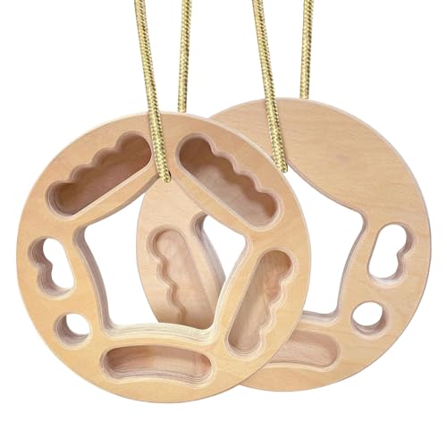 Wooden Climbing Fingerboard with Anti-Slip Grip Blocks