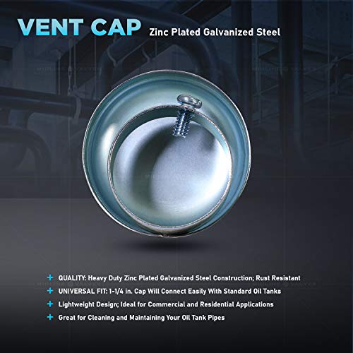 Image of Midline Valve S1505 Oil Tank Vent Cap 1-1 /4 in. Zinc Plated Galvanized Steel