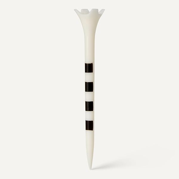 Amazon Basics Tees de Golf avec Système de Marquage de Hauteur - Tees en Plastique Recyclé avec Tête à 4 Pointes - Accessoires de Golf - Blanc - Lot de 100 - 5