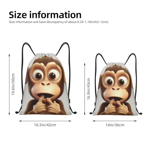 The Silent Monkey Drawstring Backpack Waterproof String Bag Sports Sackpack Gym Bags for Men Women4
