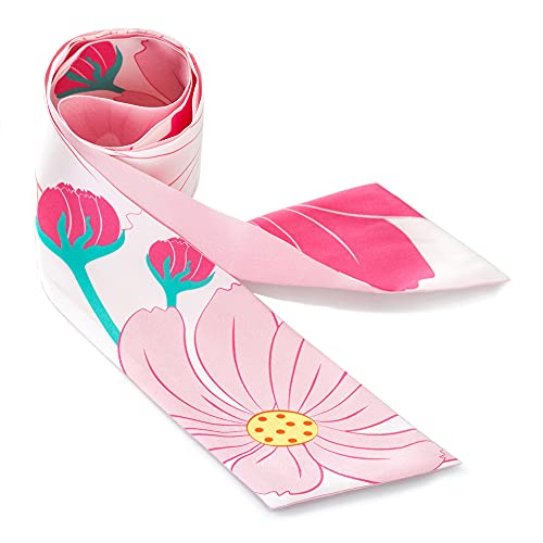 Skinny Scarf Ties Women - Silk Scarf Bag Handle - Neck Ribbons - Hair Tie Scarf Ponytail - 100% Mulberry Silk3
