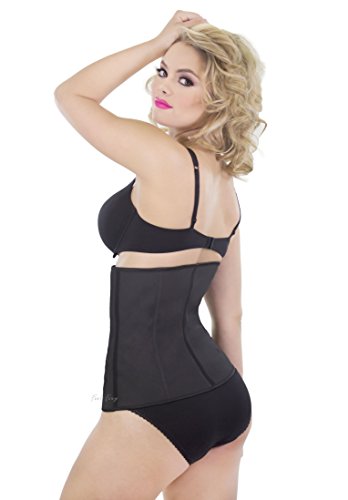 Modelador de cintura em látex Feel Foxy – Squeeze Me Baby, Preto, 3XL
