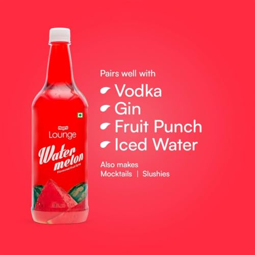 Image of Mapro Lounge Watermelon Cocktail Mixer Mocktail Fruit Syrup - 1L |Contains Real Fruit Juice| Gluten Free| Zero Cholestrol