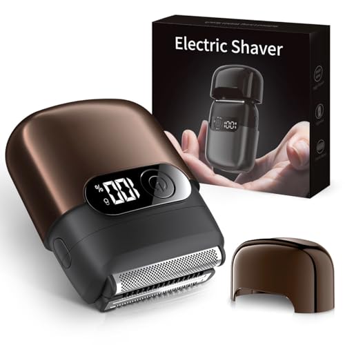 Image of Electric Razor for Men, Foil Shaver and Beard Trimmer | For Dry And Wet,Battery LED Display Fast Charge With Long Battery Life, IPX7 Waterproof Portable Travel Shaver(Silver Brown)