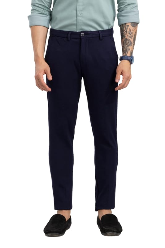 Image of SNITCH Men High Rise Active Plum Stretch Pants