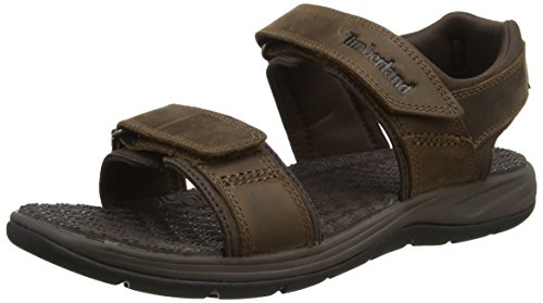 Timberland Men's Harbor Pines Leather SandDark Sandals, Dark Brown Connection, 11.5 UK