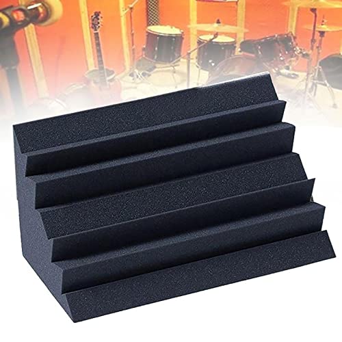 Vermon Studio Soundproofing Wedges, High Density Sound Proof Soundproof Foam, Reliable Soundproof Foam Acoustic Bass Trap Corner Absorbers Acoustic Treatment Foam For Home Office Recoding 2Pcs #TOP6