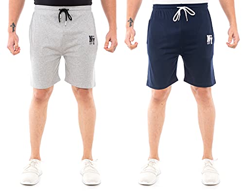 Image of Epoxy Men's Combo Shorts Pack - Sports, Gym, and Bermuda Shorts for Men - Pack of 2 - Cotton Fabric, Zipper Pocket, and Stylish Design - Summer Wear and Fitness Essentials