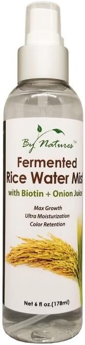 Fermented Rice Water Mist for Hair Growth with Biotin + Onion Juice, 6 Fl Oz (Pack of 1)