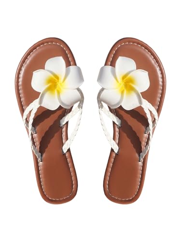 GORGLITTER Women's Flower Sandals Dressy Flip Flops Summer Beach Thong Sandals