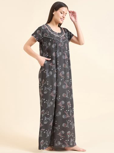 Image of Sweet Dreams Women's Cotton Maxi Casual Regular Night Dress