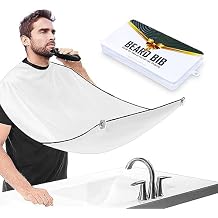 Beard Bib Beard Apron, Beard Gather,Shaving and Trimming, Non-Stick Grooming Cloth with 2 Suction Cups, Best Gifts for Men