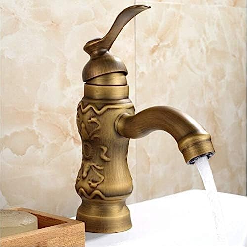 Robinet lavabo anti calcaire en laiton antique pour remplacer un mitigeur fuyard