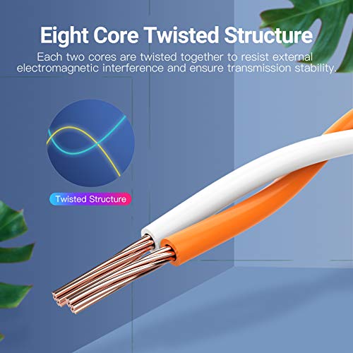 Vention Cat7 Ethernet Extension Cable 33Ft 10Gbps 600Mhz Flat Shielded Lan Cable With Gold Plated Rj45 Male To Female Connector Cat 7 Ftp Ethernet Patch Internet Cable #TOP6