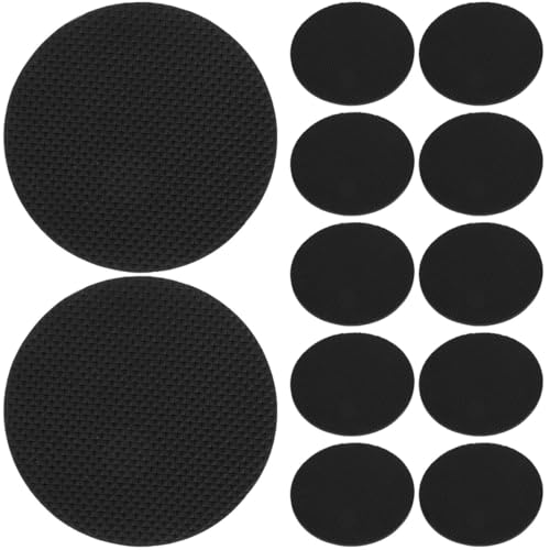Housoutil 12pcs Billiards Table Foot Pads Eva Material 8.6cm Diameter Pool Table Leg Adjustment Shims Floor Protector for Stable Leveling