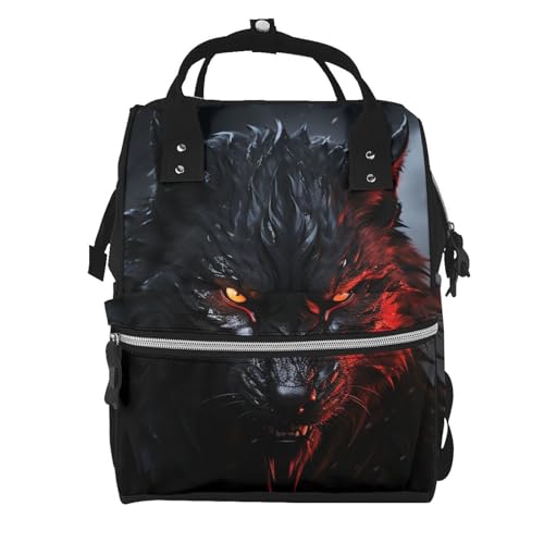 Sac à dos à langer imperméable grand format au motif de chat astronaute