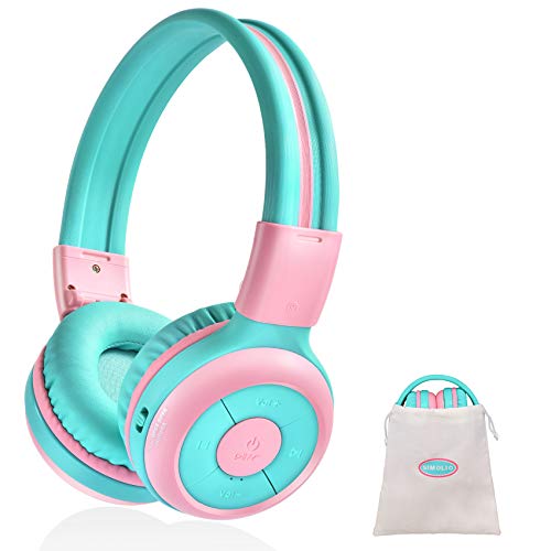 Get Discount 70% Price SIMOLIO Kids Bluetooth Headphones with MIC & Volume Control & Portable Bag, 75dB,85dB,94dB Volume Limited Kid Stereo Headset, 15H Playtime, Foldable Childrens Headphones for Study iPad Tablet Airplane