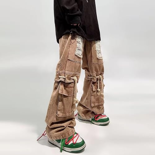 American cargo jeans are baggy and retro3