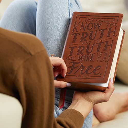 Nkjv, Personal Size Large Print End-Of-Verse Reference Bible, Verse Art Cover Collection, Leathersof