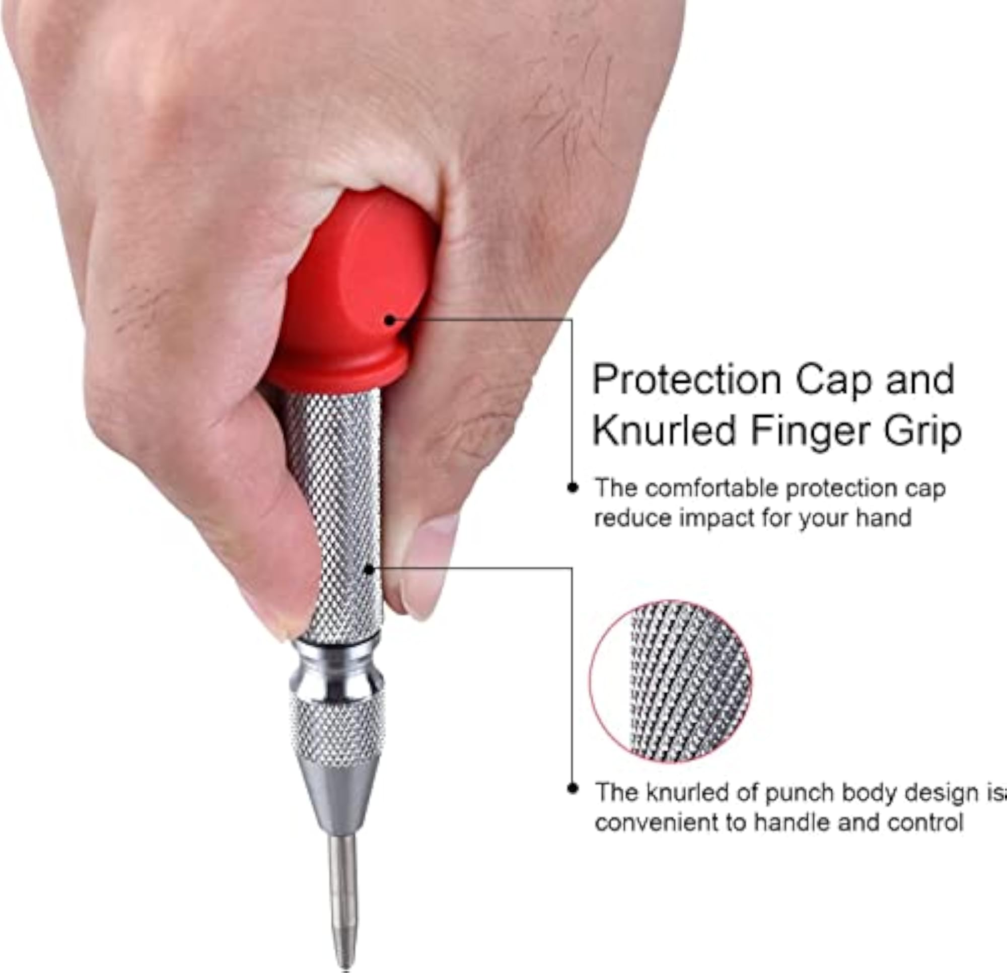 Automatic Impact Center Marking Punch Tool for Metal & Glass