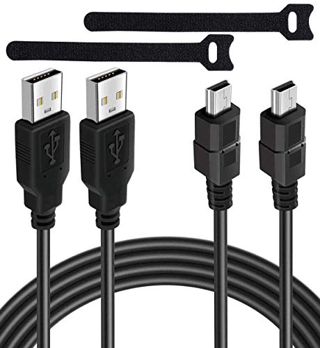 for PS3 Controller Charging Cable, 2 Pack 10Ft Mini USB Charger Cable Sync Cord for Sony Playstation 3 PS3/ PS3 Slim/PS Move Wireless Controllers (Play & Charge)