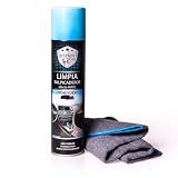 HISPANO CAR Limpia Salpicaderos Efecto Mate Aroma Coche Nuevo | Limpiador Interior para Salpicadero, Puertas, Consola y Molduras | Incluye Bayeta de Microfibra | 400 ml | Fabricado en España