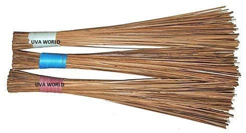 Uva World Natural Coconut Leaf Grass Broom Stick for Wet Floor, Bathroom Cleaning (3, 2.5ft Height) (B0826Z5R4R) Amazon Price History, Amazon Price Tracker