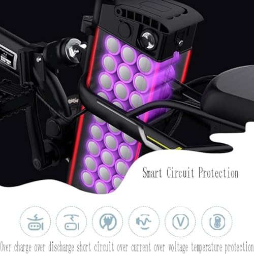 SDTYYP 36V 48V Ebike 15.6Ah 18Ah 21Ah Li-ion Battery, for 250W 350W 500W 750W 1000W Motor, Electric Bike Lithium Battery with Charge (48V 18Ah) - Image 7