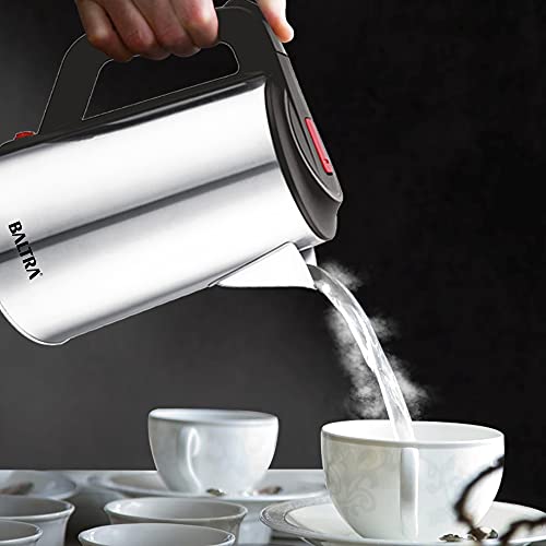 Image of BALTRA Eager Electric Cordless Kettle 1500 Watt 2.5 Ltr Capacity with Stainless Steel Body, Automatic Power Off, Concealed Heating Element, Heat Resistant Handle, Travel Friendly Electric Kettle